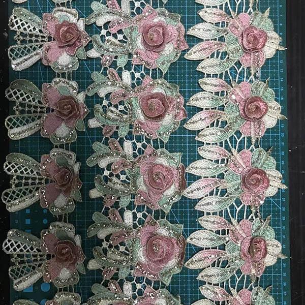 3D Flower Polyester Trim