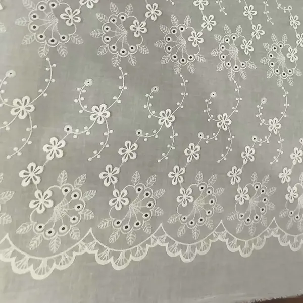 Broderat bomullsspetsögon