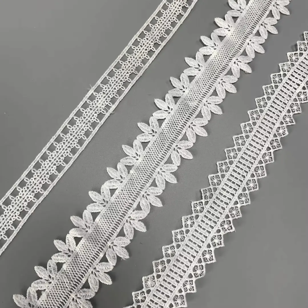 Customizable Fashionable White Milk Silk Embroidered Lace Clothing Accessories Customizable Fashionable White Milk Silk Embroidered Lace Clothing Accessories