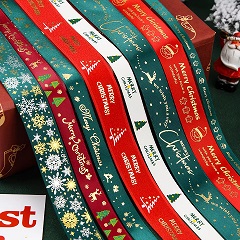 Satinband Spetsband Band för juldekor Custom Printed satin christmas band